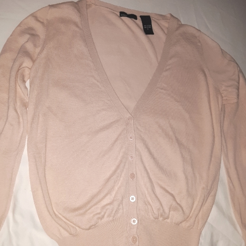 Moda International Blush Pink Cardigan Small - Picture 2 of 5